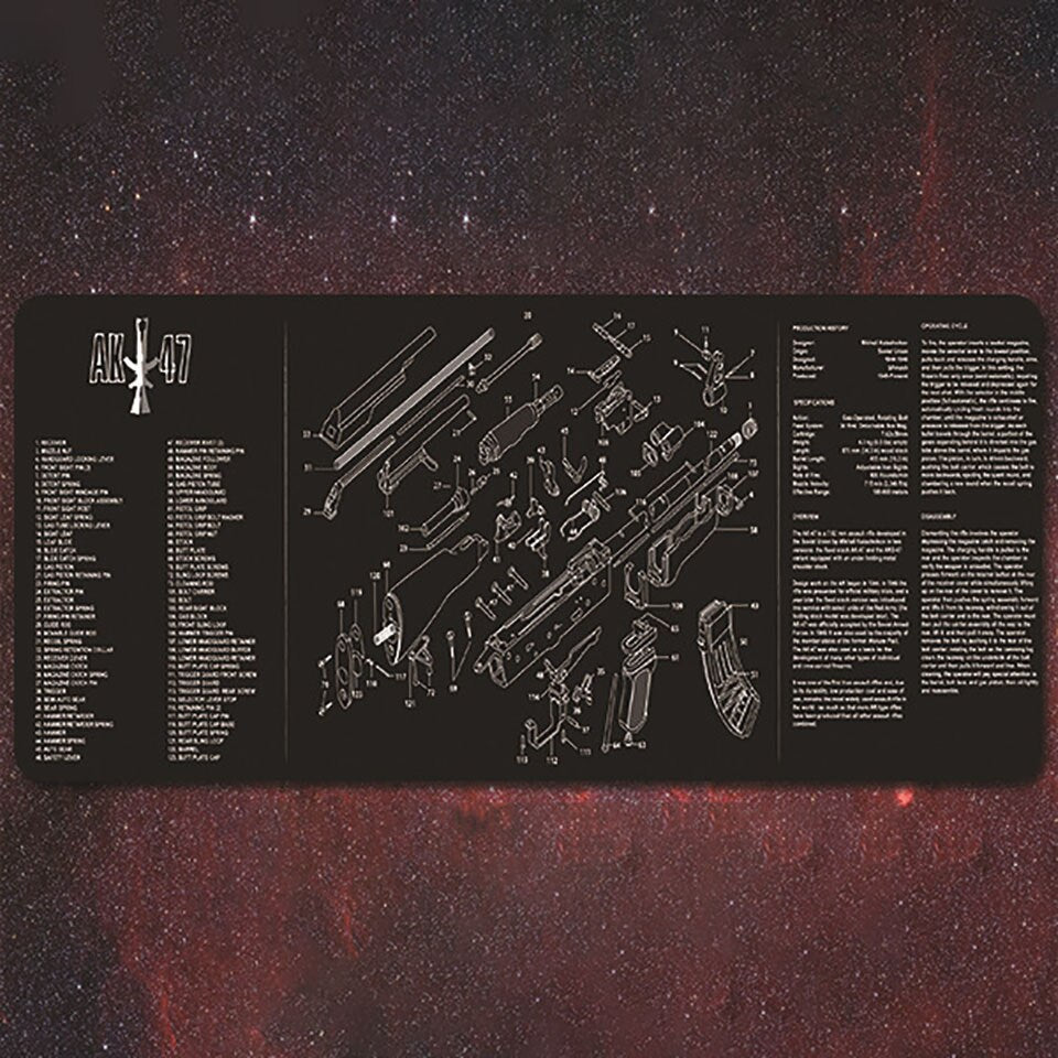 Tappeto pulizia armi - mouse pad AR15 AK47