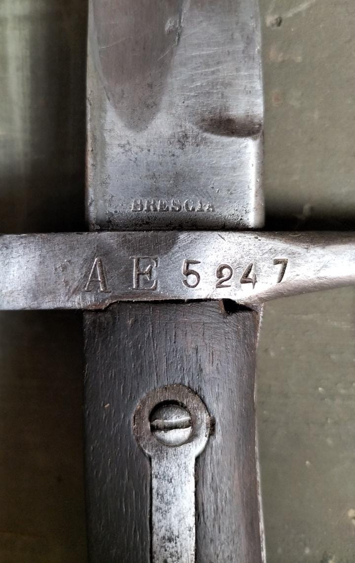 Baionetta per Vetterli 1870 accorciata