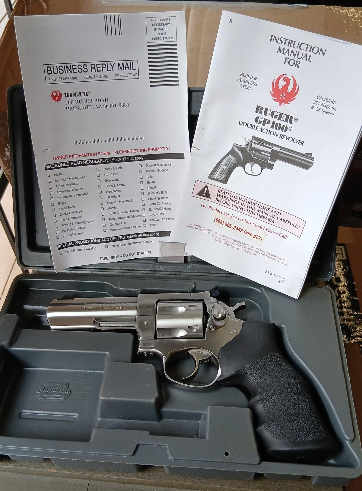 Ruger GP100 4 Inch 357 MG Inox