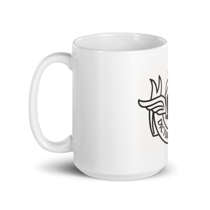 Tazza bianca lucida